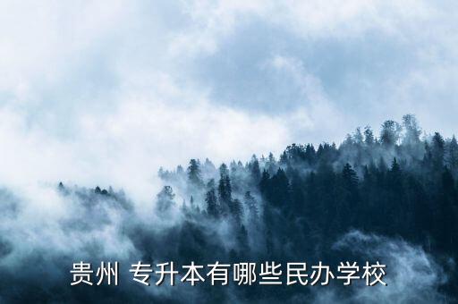 貴州省專升本大學