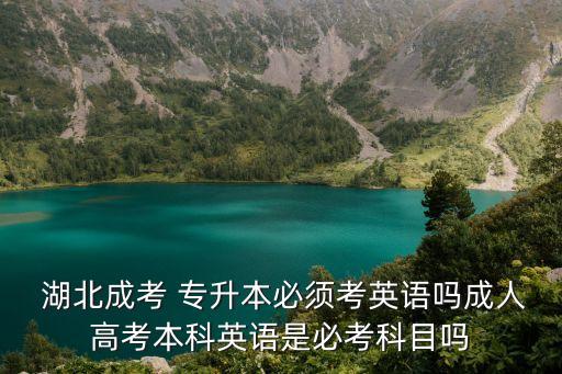  湖北成考 專升本必須考英語嗎成人高考本科英語是必考科目嗎