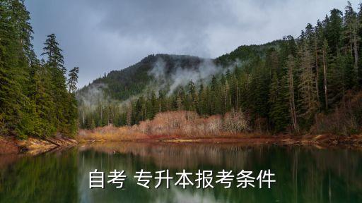 自考 專升本報考條件