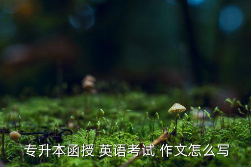  專升本函授 英語考試 作文怎么寫