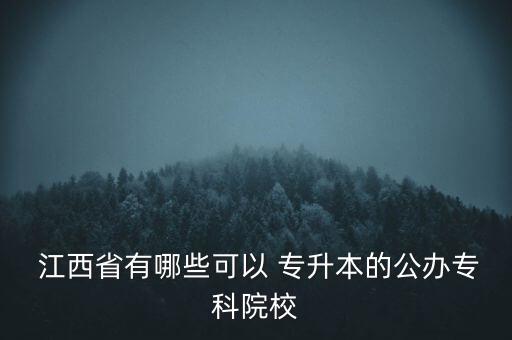  江西省有哪些可以 專升本的公辦?？圃盒? class=