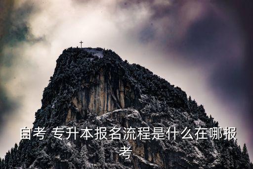  自考 專(zhuān)升本報(bào)名流程是什么在哪報(bào)考