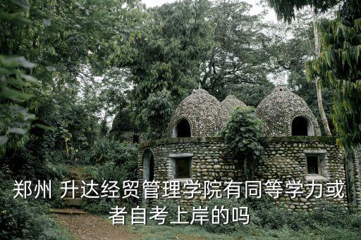 鄭州 升達經(jīng)貿(mào)管理學(xué)院有同等學(xué)力或者自考上岸的嗎