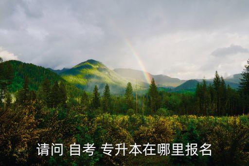 請(qǐng)問 自考 專升本在哪里報(bào)名