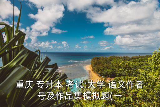 重慶 專升本 考試:大學(xué) 語文作者號(hào)及作品集模擬題(一