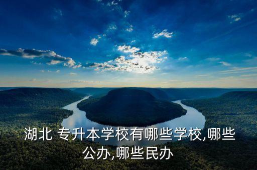  湖北 專升本學(xué)校有哪些學(xué)校,哪些公辦,哪些民辦