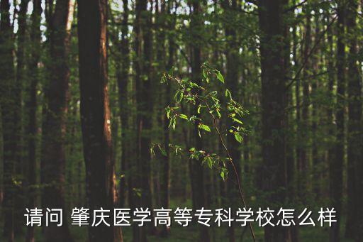 請(qǐng)問(wèn) 肇慶醫(yī)學(xué)高等?？茖W(xué)校怎么樣