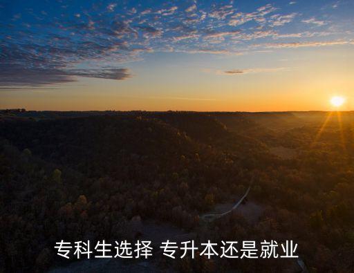 ?？粕x擇 專升本還是就業(yè)