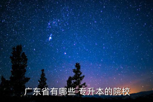 廣東省有哪些 專(zhuān)升本的院校