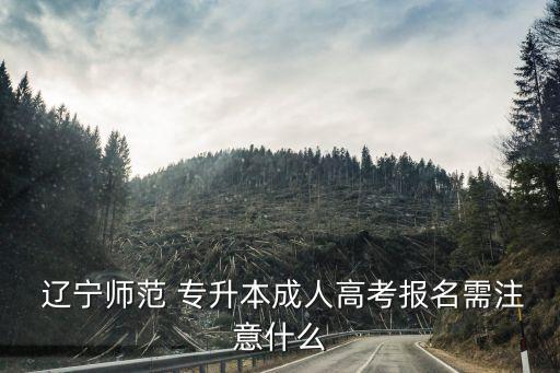  遼寧師范 專升本成人高考報(bào)名需注意什么