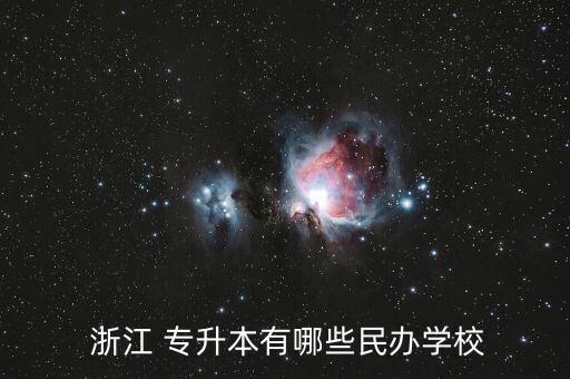  浙江 專升本有哪些民辦學(xué)校