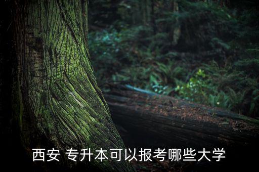 西安 專升本可以報考哪些大學(xué)
