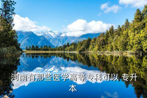  河南有那些醫(yī)學(xué)高等?？瓶梢?專升本