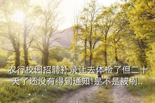 專升本被農行刷了,農行專升本有希望進去嗎