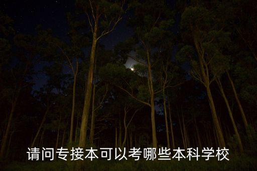 請(qǐng)問(wèn)專(zhuān)接本可以考哪些本科學(xué)校