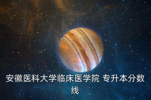 安徽醫(yī)科大學臨床醫(yī)學院 專升本分數線