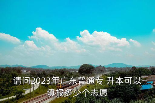 請(qǐng)問2023年廣東普通專 升本可以填報(bào)多少個(gè)志愿