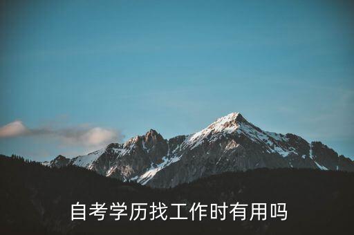  自考學(xué)歷找工作時(shí)有用嗎