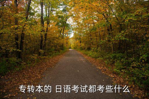 專轉本的 日語考試都考些什么