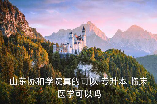 山東協(xié)和學(xué)院真的可以 專(zhuān)升本 臨床 醫(yī)學(xué)可以嗎