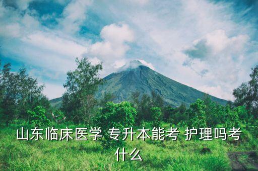 山東臨床醫(yī)學(xué) 專升本能考 護理嗎考什么