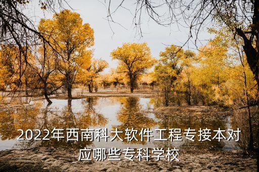 2022年西南科大軟件工程專接本對應(yīng)哪些?？茖W(xué)校