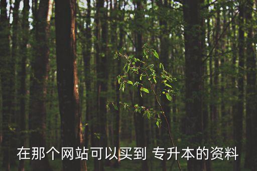 在那個(gè)網(wǎng)站可以買到 專升本的資料