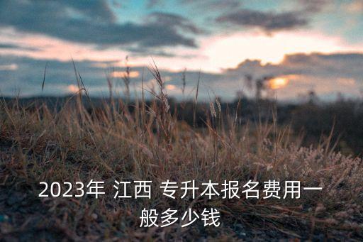 2023年 江西 專升本報(bào)名費(fèi)用一般多少錢