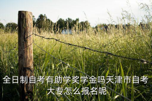 全日制自考有助學獎學金嗎天津市自考 大專怎么報名呢