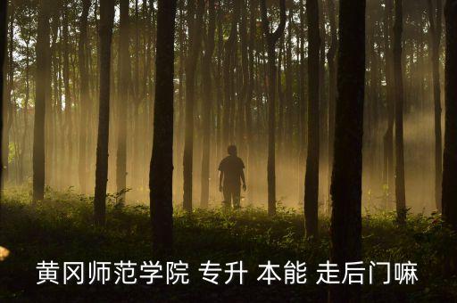 黃岡師范學院 專升 本能 走后門嘛