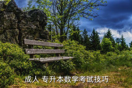  成人 專升本數學考試技巧