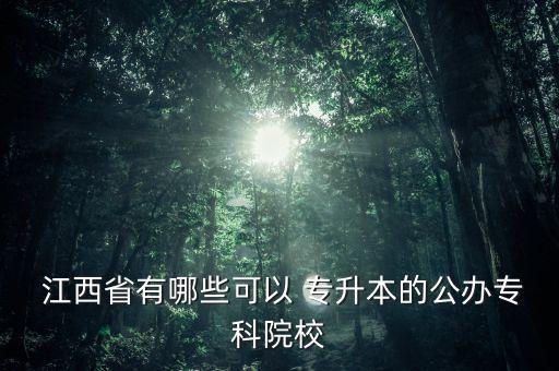  江西省有哪些可以 專升本的公辦?？圃盒? class=