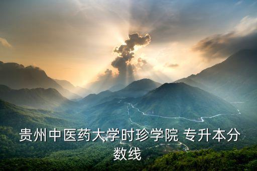  貴州中醫(yī)藥大學時珍學院 專升本分數線