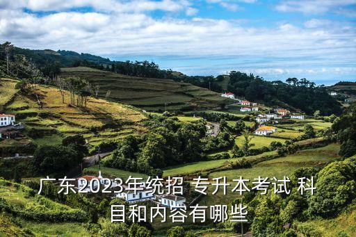 廣東2023年統(tǒng)招 專(zhuān)升本考試 科目和內(nèi)容有哪些
