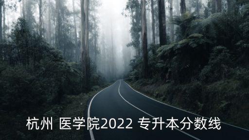 杭州 醫(yī)學院2022 專升本分數(shù)線