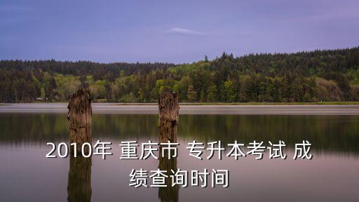 2010年 重慶市 專升本考試 成績查詢時(shí)間