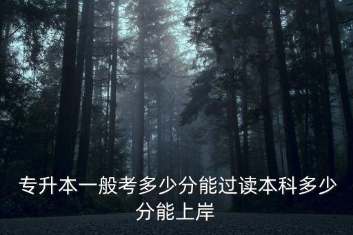  專升本一般考多少分能過(guò)讀本科多少分能上岸