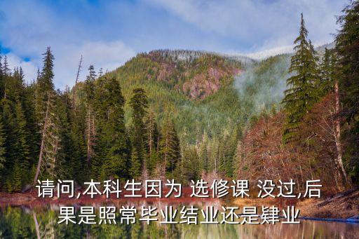 請(qǐng)問(wèn),本科生因?yàn)?選修課 沒(méi)過(guò),后果是照常畢業(yè)結(jié)業(yè)還是肄業(yè)