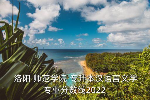  洛陽(yáng) 師范學(xué)院 專升本漢語(yǔ)言文學(xué)專業(yè)分?jǐn)?shù)線2022
