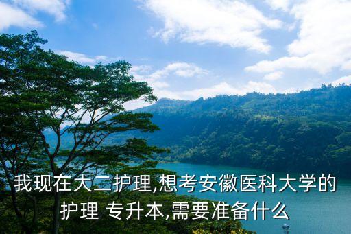 我現在大二護理,想考安徽醫(yī)科大學的護理 專升本,需要準備什么
