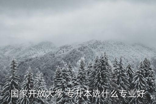 國(guó)家開放大學(xué) 專升本選什么專業(yè)好