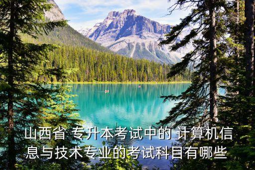  山西省 專升本考試中的 計(jì)算機(jī)信息與技術(shù)專業(yè)的考試科目有哪些