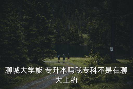 聊城大學(xué)能 專升本嗎我?？撇皇窃诹拇笊系? class=