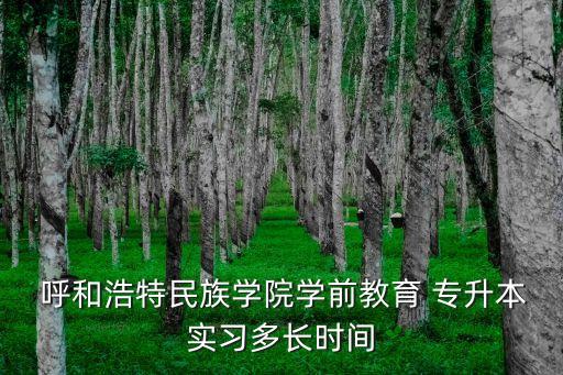  呼和浩特民族學院學前教育 專升本實習多長時間
