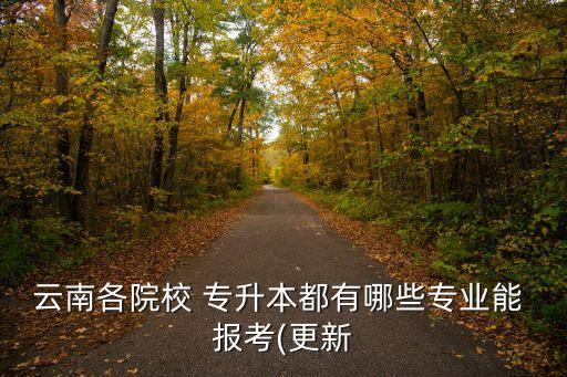 云南各院校 專升本都有哪些專業(yè)能 報考(更新
