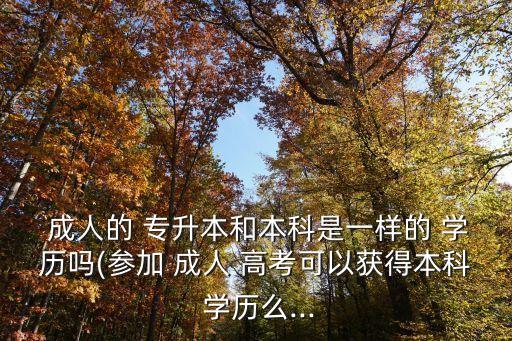成人高考專(zhuān)升本學(xué)歷