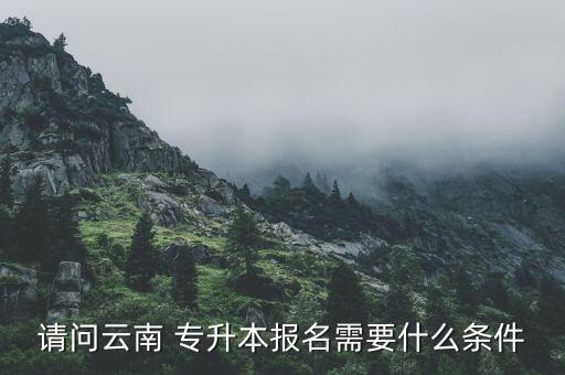 請(qǐng)問云南 專升本報(bào)名需要什么條件