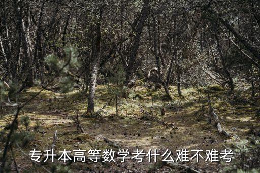  專升本高等數(shù)學考什么難不難考