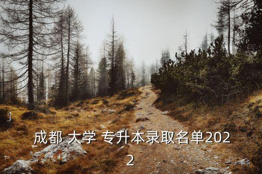  成都 大學(xué) 專(zhuān)升本錄取名單2022