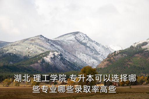  湖北 理工學(xué)院 專升本可以選擇哪些專業(yè)哪些錄取率高些